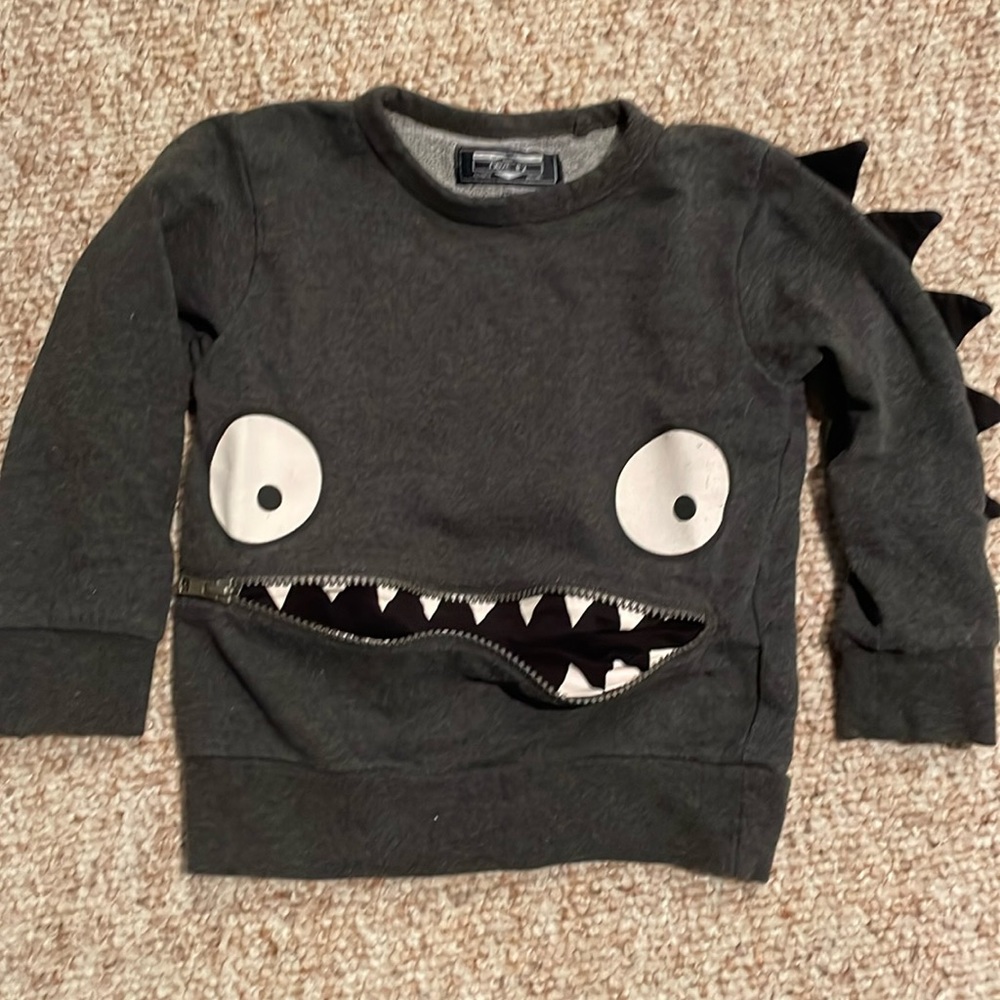 Monster zipper mouth sweatshirt